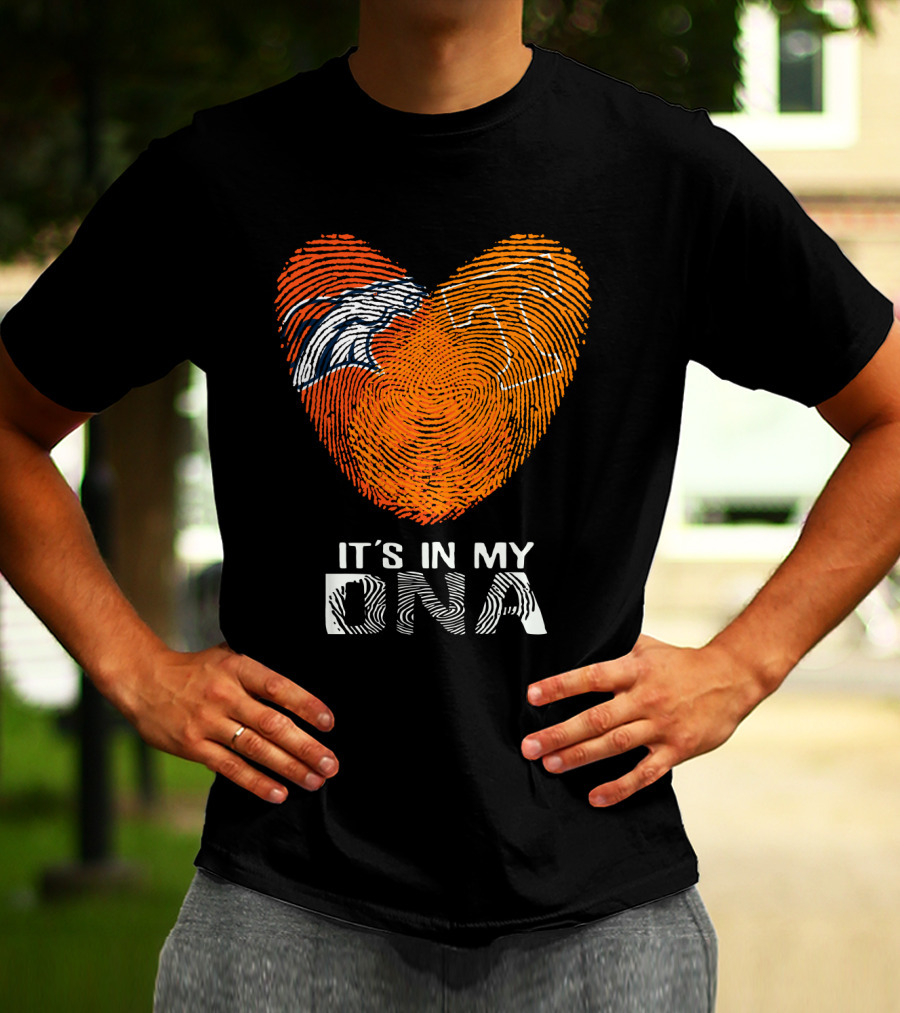Broncos Tennessee It's In My DNA Fingerprint Heart T-Shirt