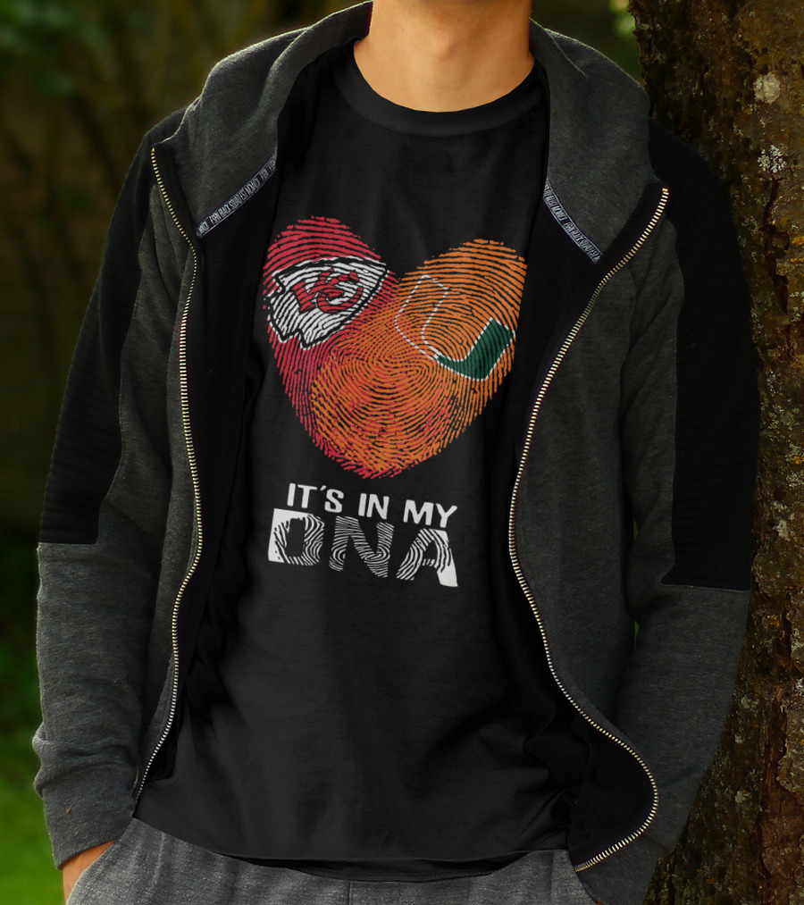 Kansas City Chiefs Miami Hurricanes It's In My DNA T-Shirt