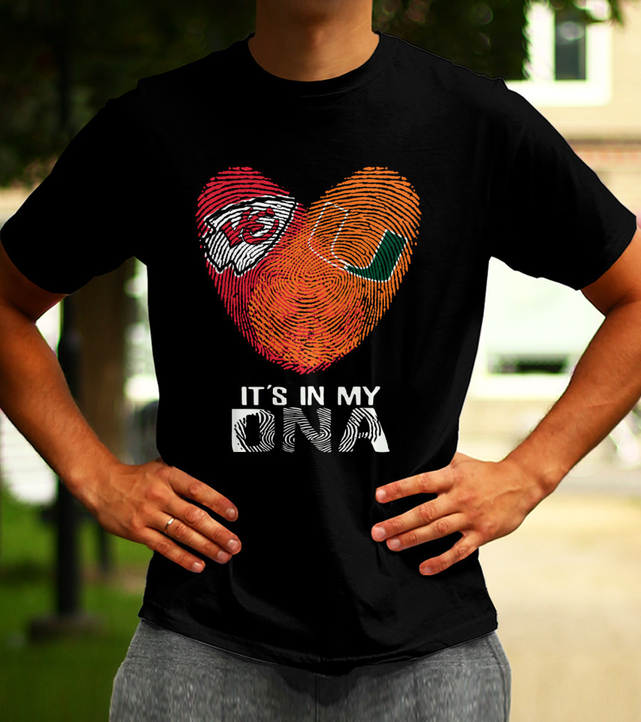 Kansas City Chiefs Miami Hurricanes It's In My DNA T-Shirt