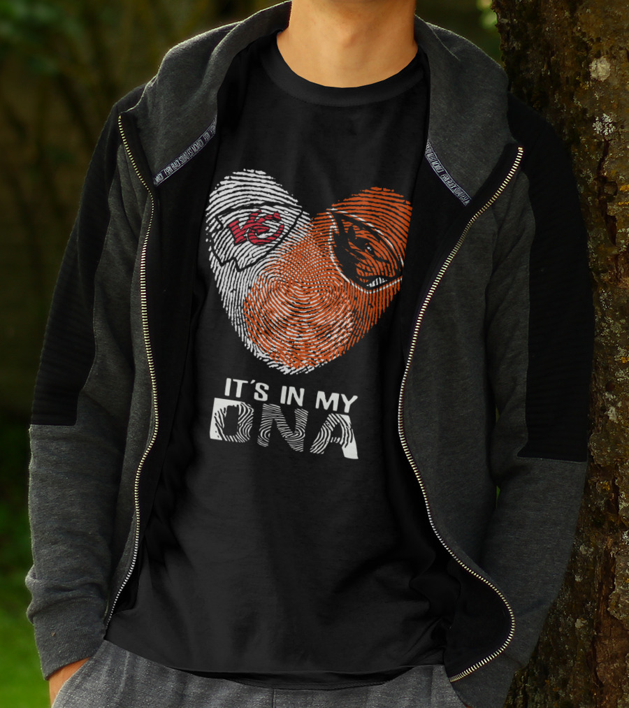 Chiefs Oregon State It's In My DNA Fingerprint Heart T-Shirt