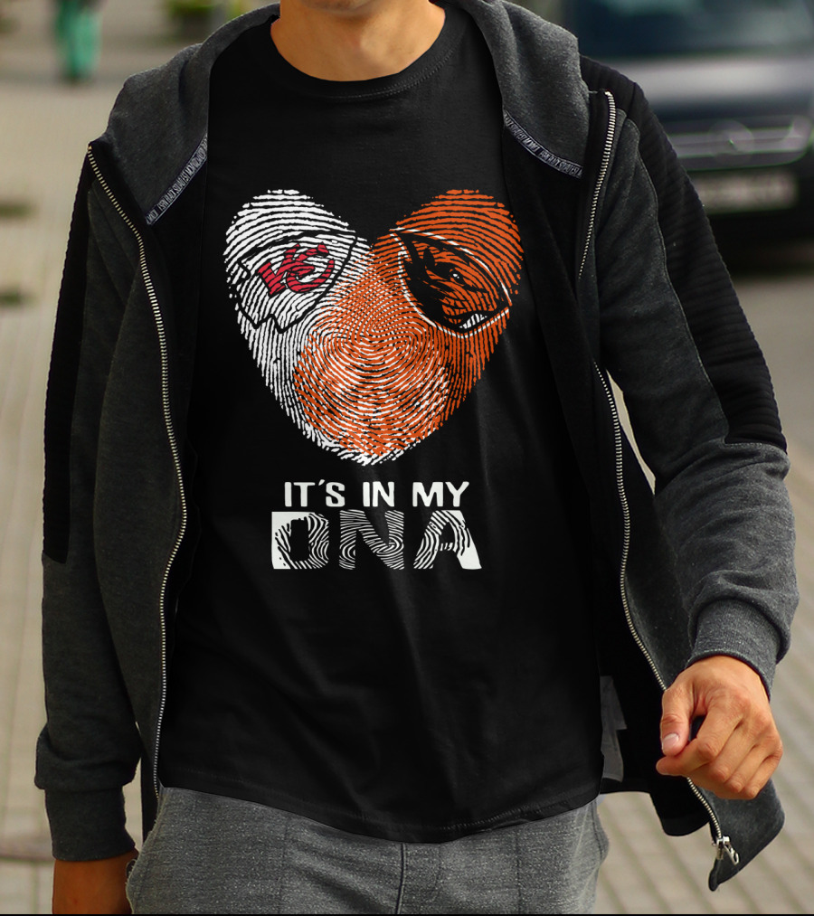 Chiefs Oregon State It's In My DNA Fingerprint Heart T-Shirt