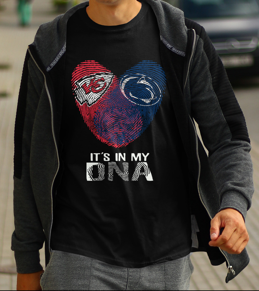 Kansas City Chiefs Penn State It's In My Dna Fingerprint T-Shirt