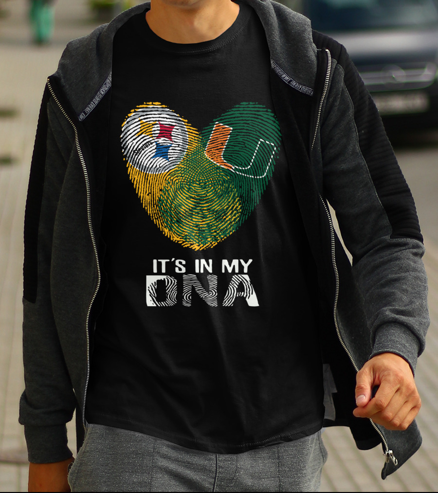 Steelers Hurricanes It's In My DNA Fingerprint T-Shirt
