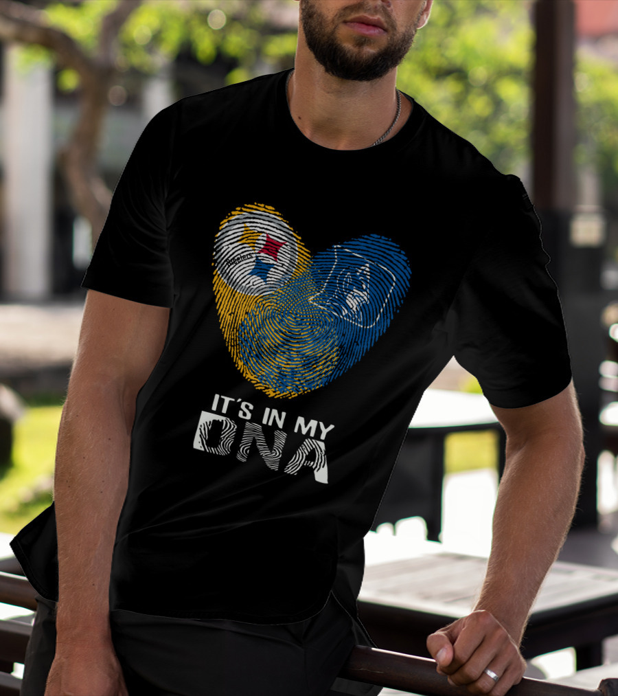 Steelers Duke It's In My DNA Fingerprint Heart T-Shirt
