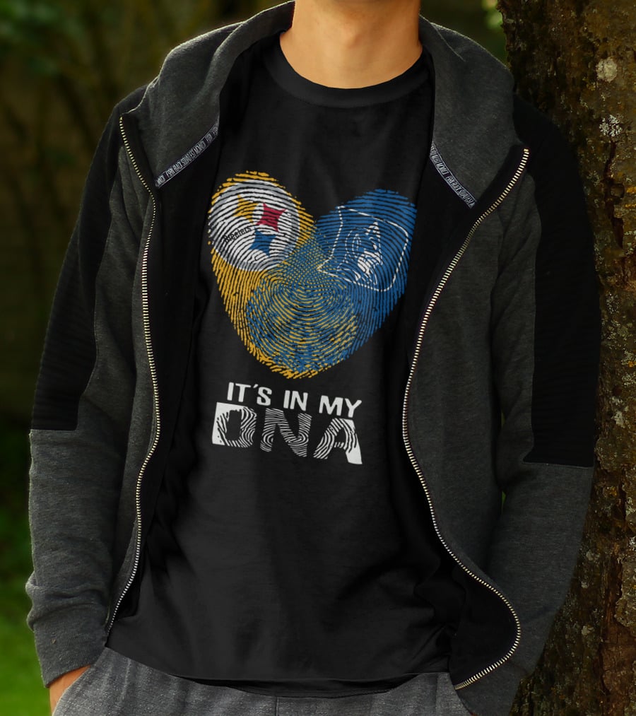 Steelers Duke It's In My DNA Fingerprint Heart T-Shirt