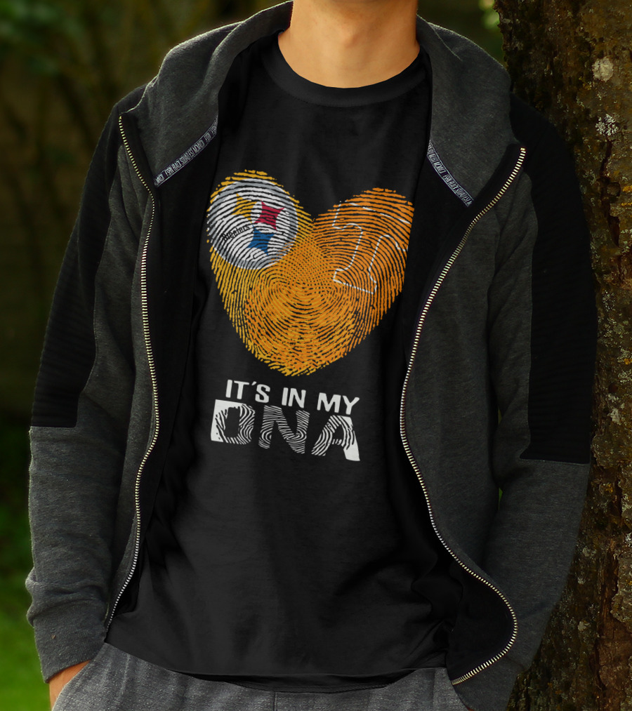 Steelers Tennessee It's In My DNA Fingerprint Heart T-Shirt