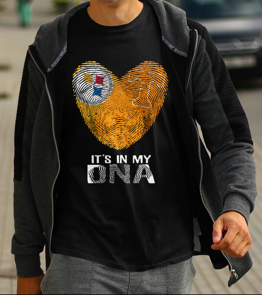 Steelers Tennessee It's In My DNA Fingerprint Heart T-Shirt