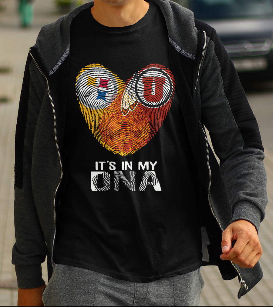 Steelers Utah Utes Fingerprint It's In My DNA T-Shirt