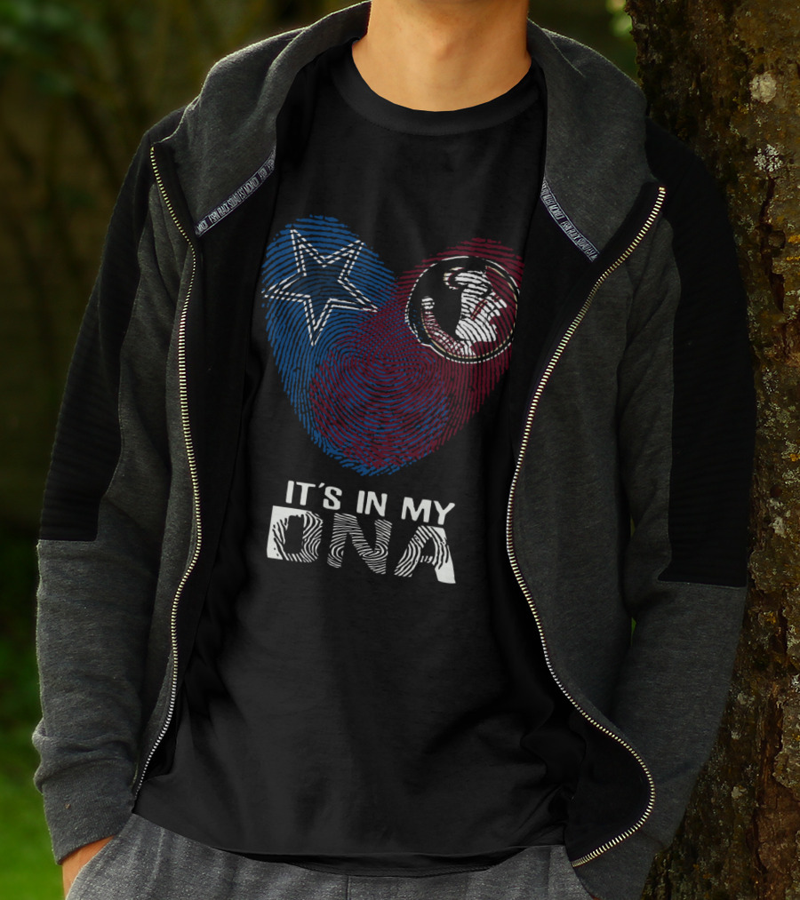Cowboys Noles It's In My DNA Star And Seminole Emblems T-Shirt