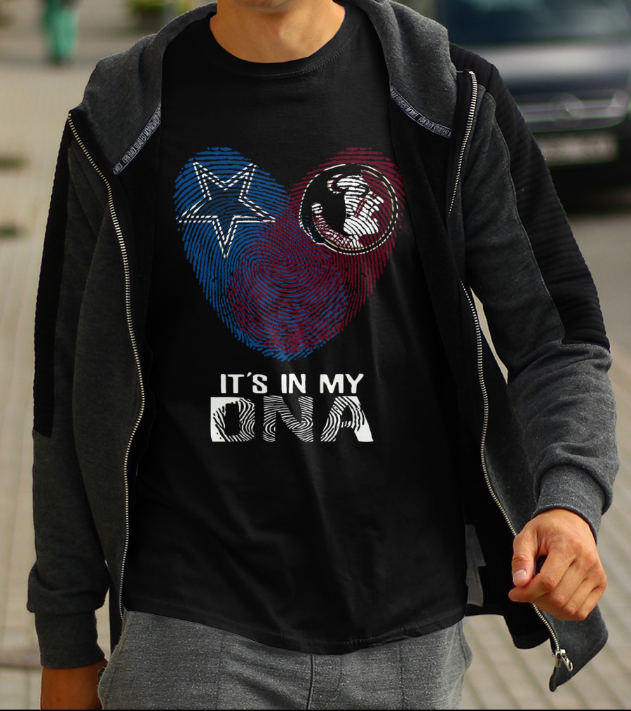 Cowboys Noles It's In My DNA Star And Seminole Emblems T-Shirt
