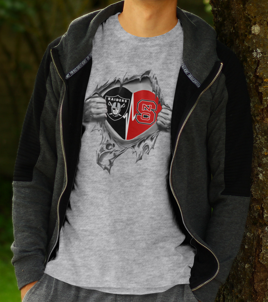 Raiders NC State Heartbeat Emblem T-Shirt