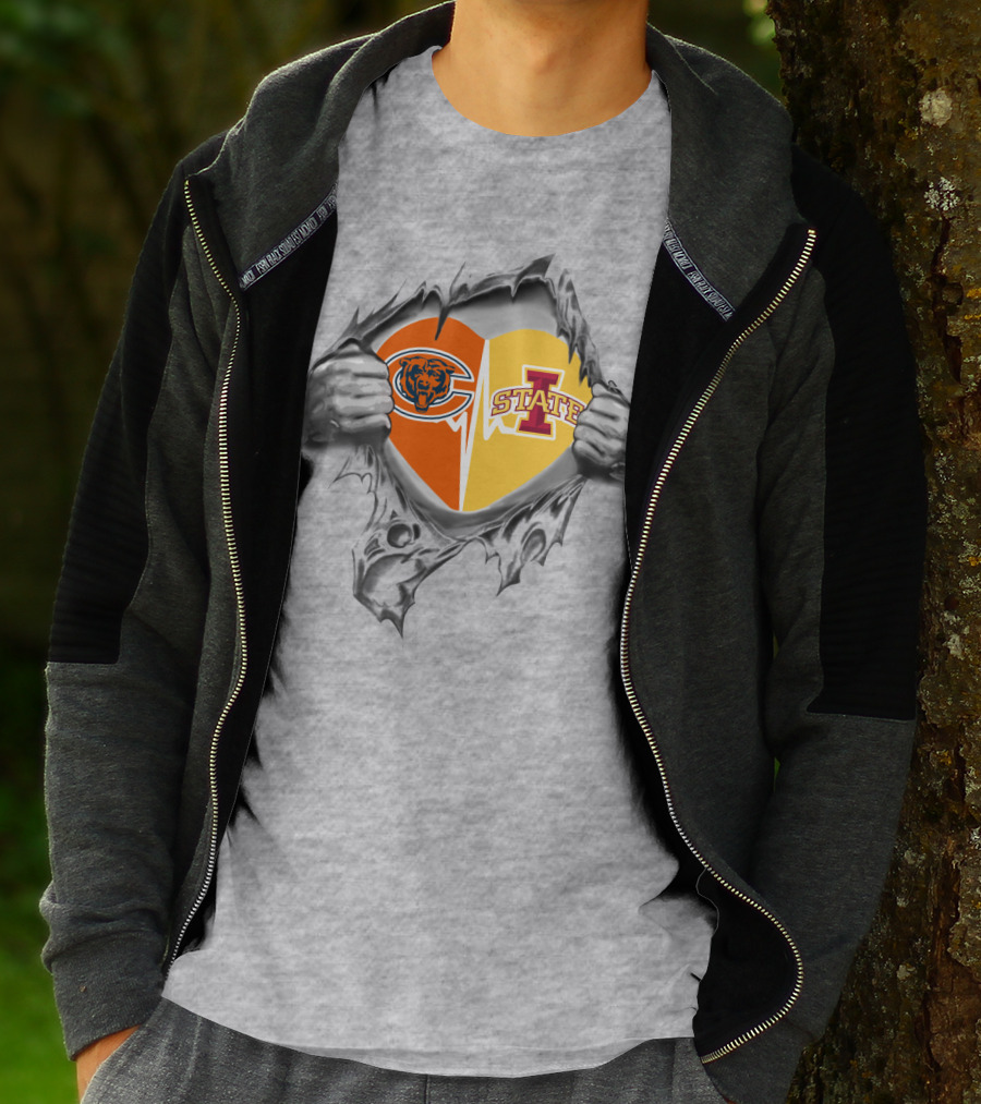 Bears Iowa State Heart Logo Football Fan T-Shirt