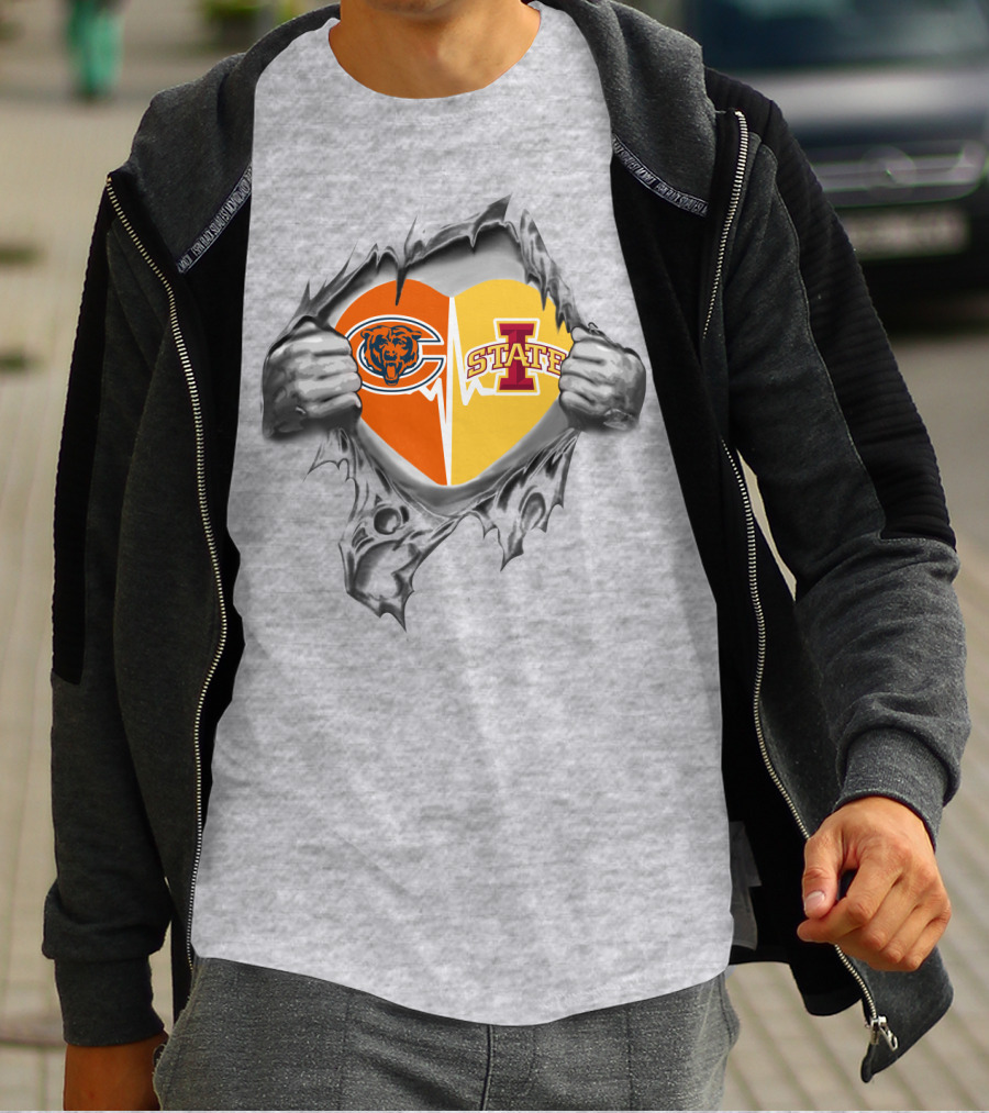 Bears Iowa State Heart Logo Football Fan T-Shirt