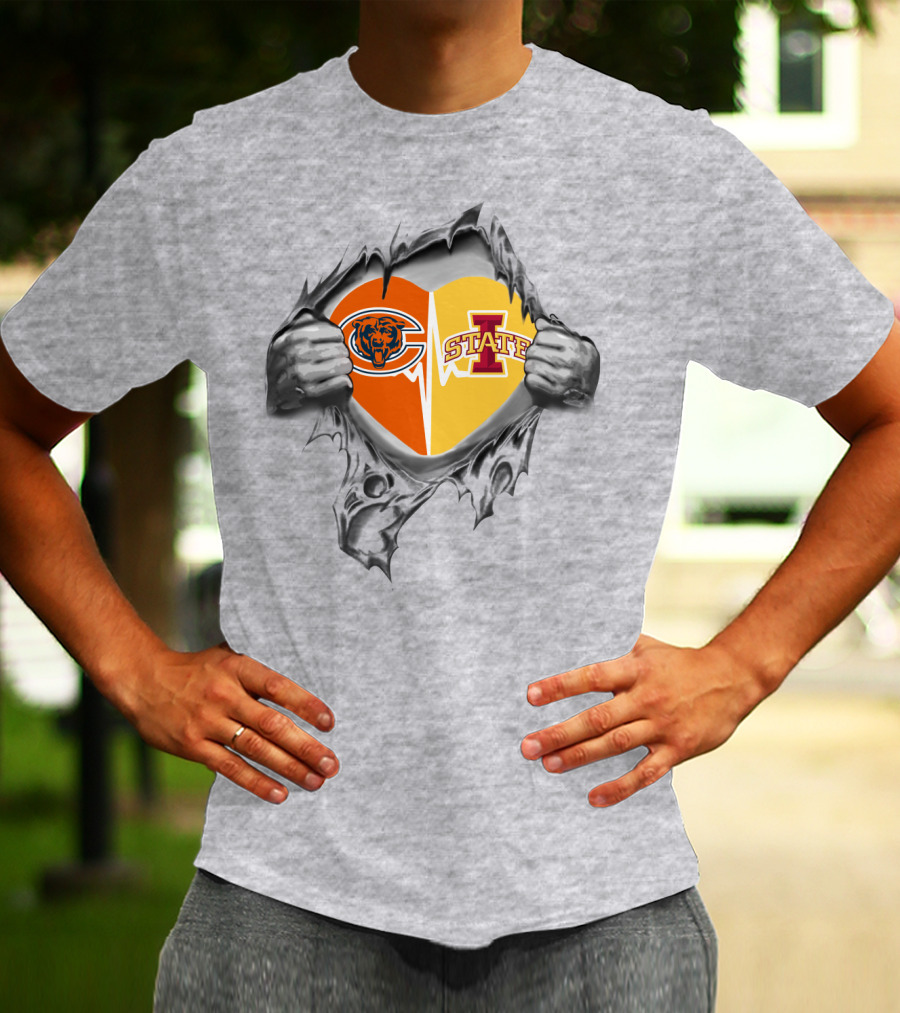 Bears Iowa State Heart Logo Football Fan T-Shirt
