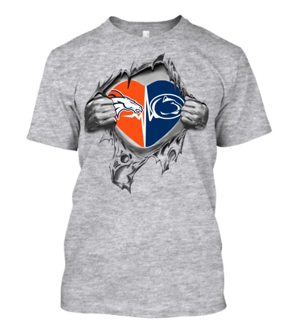 Broncos Penn State Heart Split T-Shirt