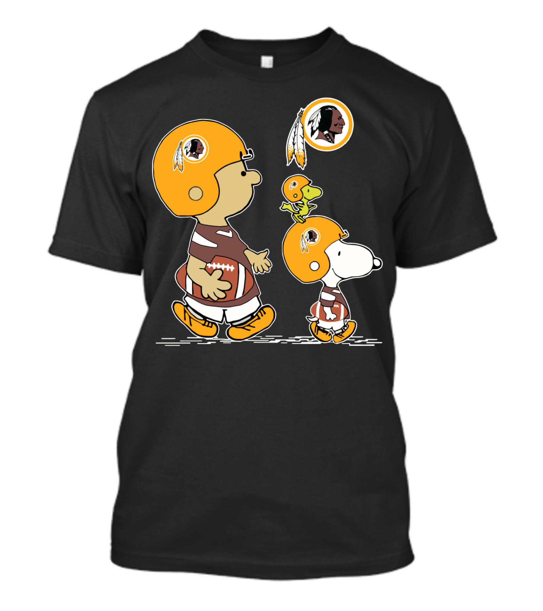 Redskins Snoopy And Woodstock Football Helmets T-Shirt