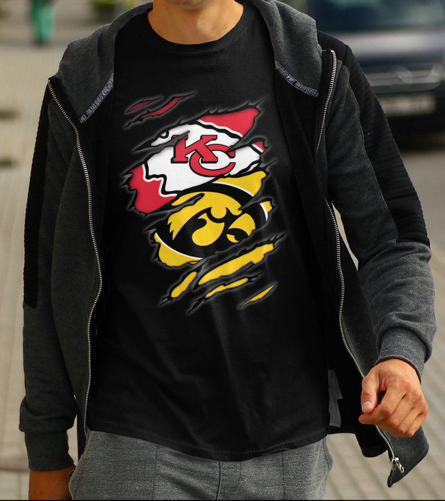 Chiefs Hawkeyes Kansas City Iowa Football Fans T-Shirt