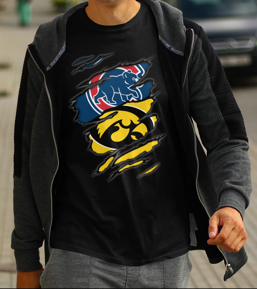 Cubs Iowa Hawkeyes Fan Collaboration T-Shirt