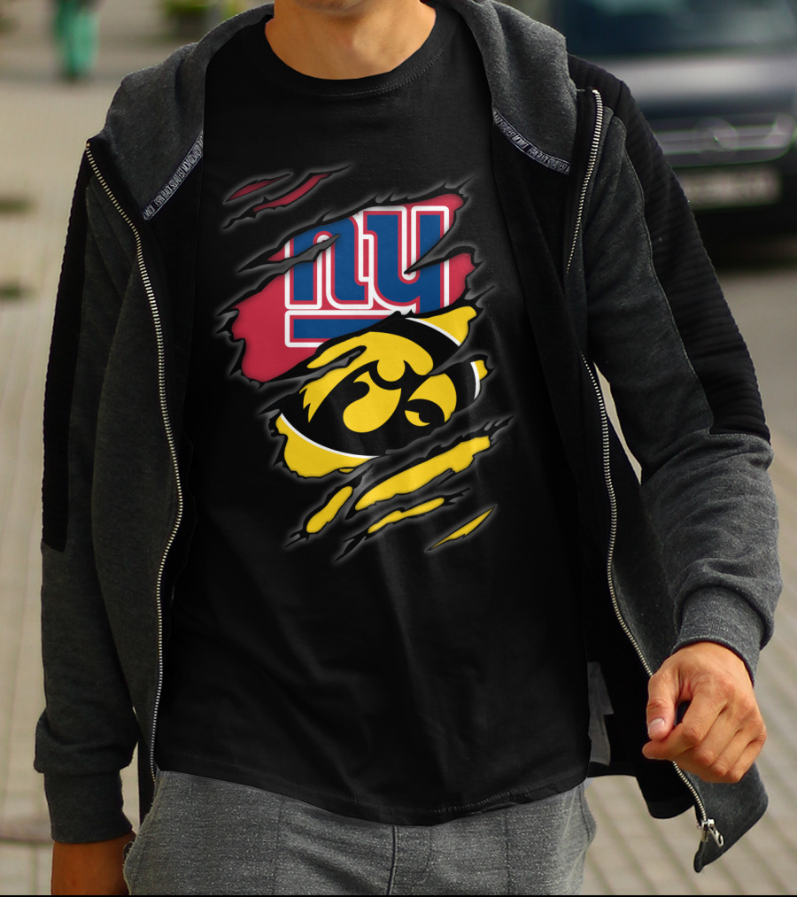 New York Giants Iowa Hawkeyes Crossover T-Shirt
