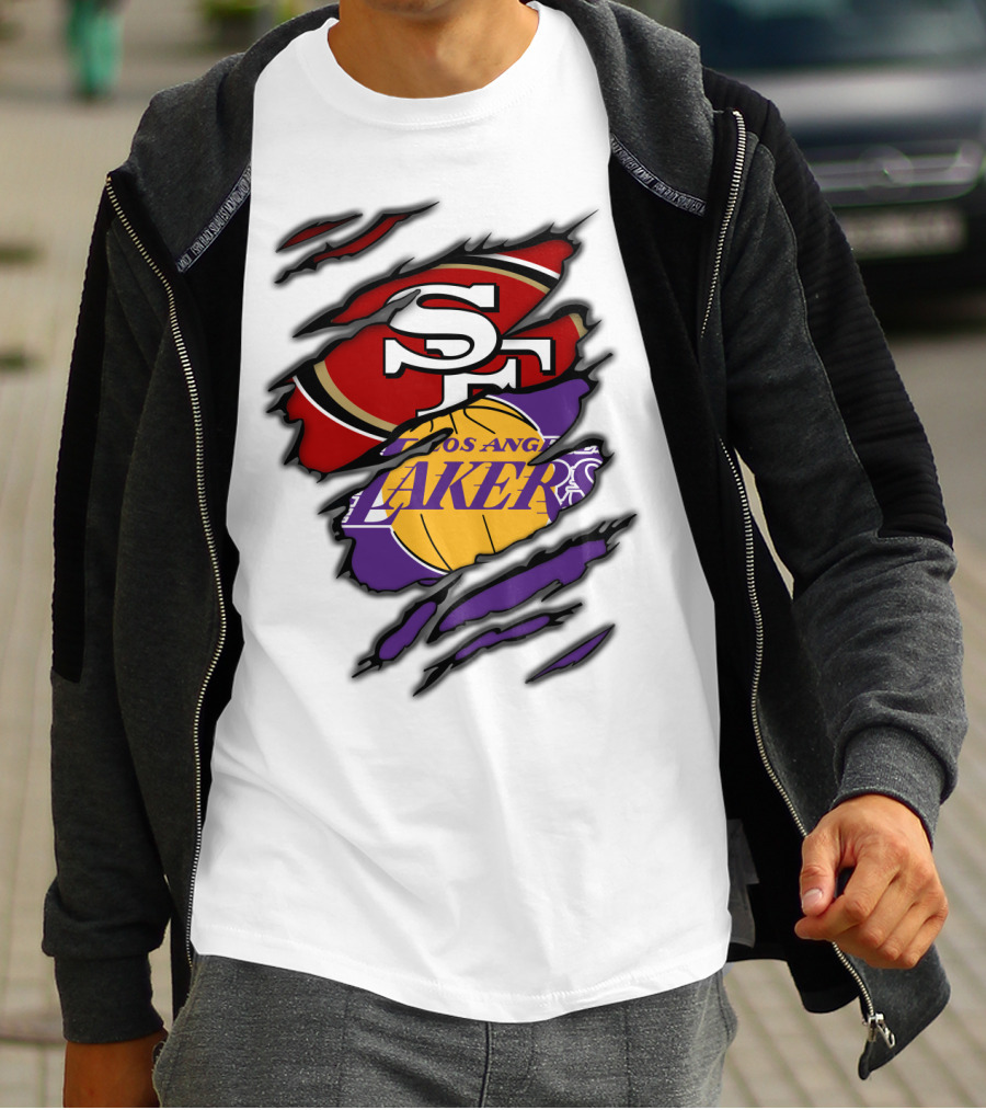 San Francisco 49ers Los Angeles Lakers Crossover T-Shirt