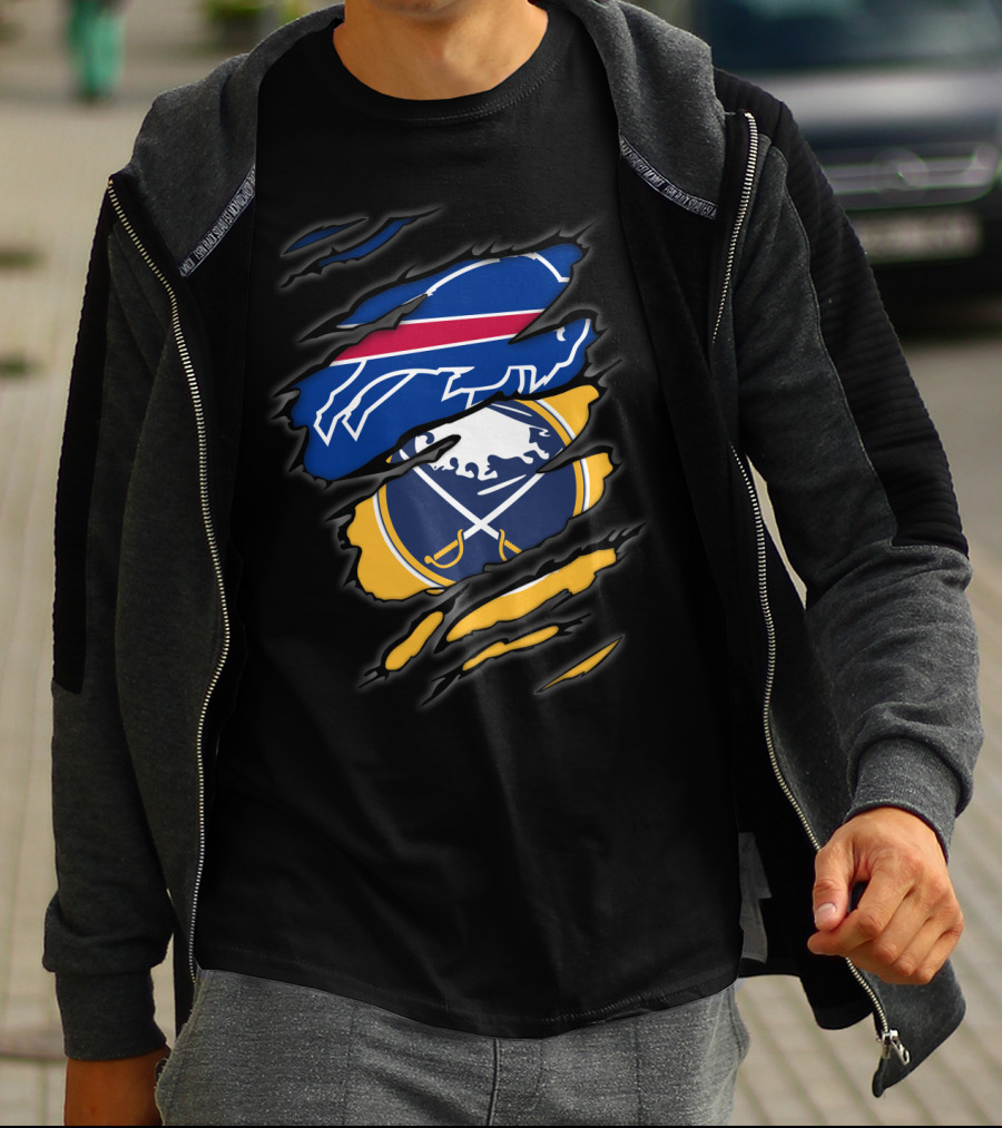 Buffalo Bills And Sabres Torn T-Shirt