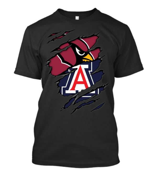 Cardinals Arizona Wildcats Logo Mashup T-Shirt
