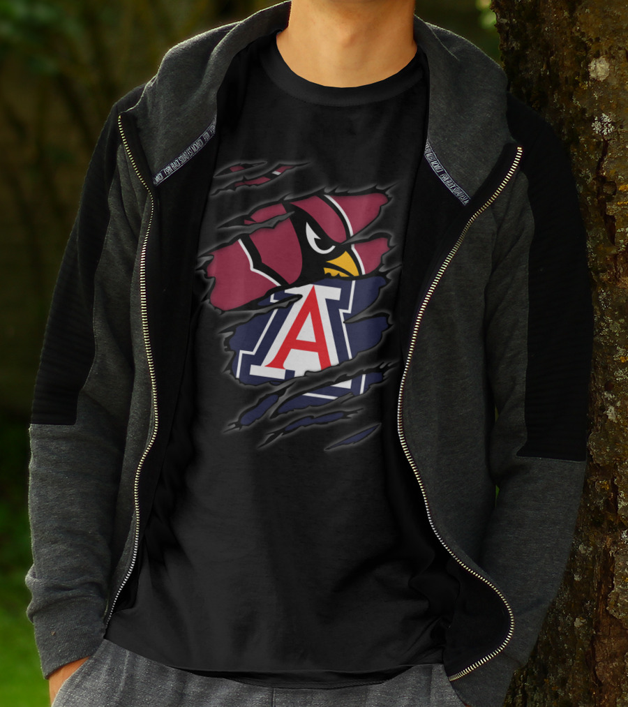Cardinals Arizona Wildcats Logo Mashup T-Shirt