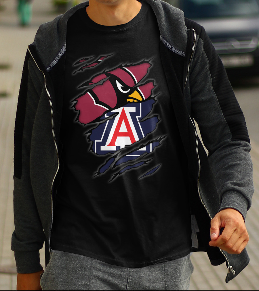 Cardinals Arizona Wildcats Logo Mashup T-Shirt