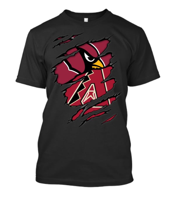 Cardinals Diamondback Ripped Logo Fusion T-Shirt