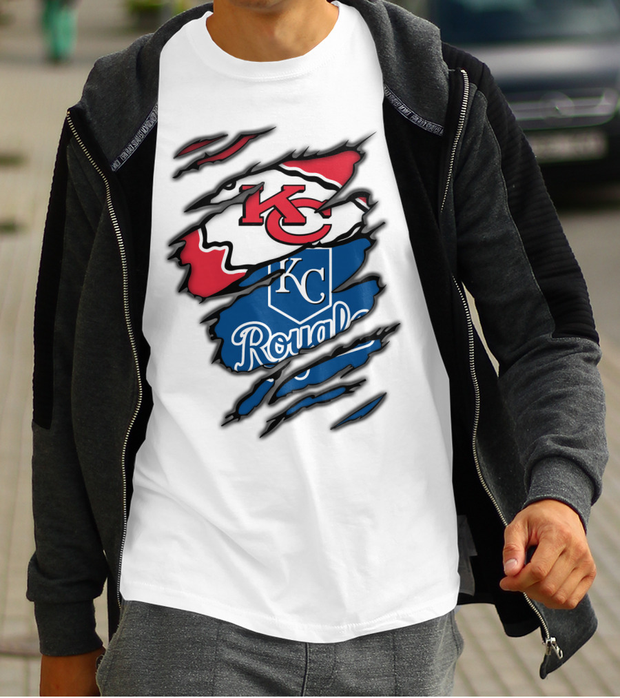 Kansas City Chiefs KC Royals Torn Elements T-Shirt