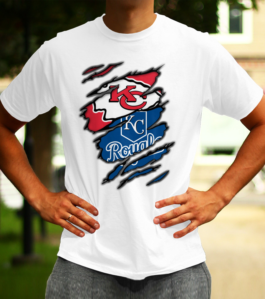 Kansas City Chiefs KC Royals Torn Elements T-Shirt