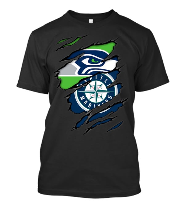 Seahawks Mariners Seattle Sports Crossover T-Shirt
