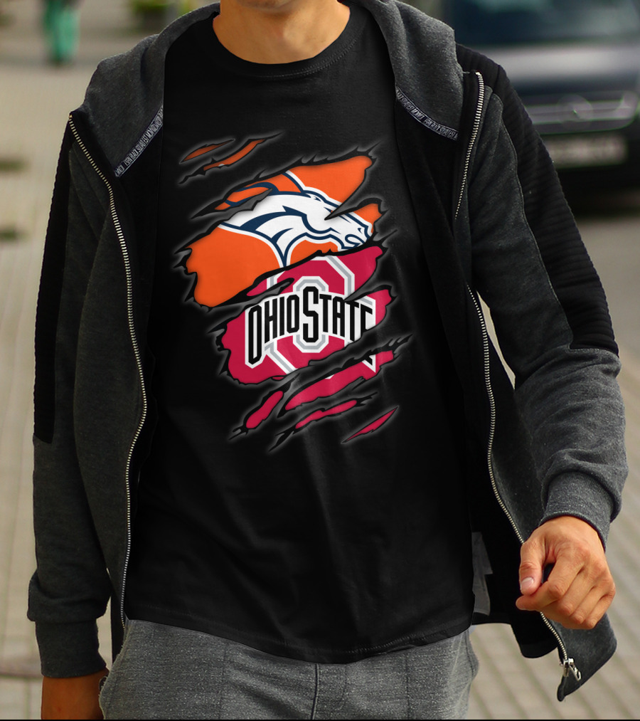 Brocos Ohio State Broncos Logo Ohio State Buckeyes Emblem T-Shirt