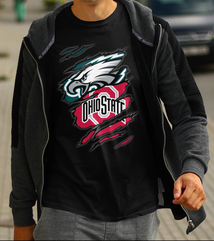 Philadelphia Eagles Ohio State Buckeyes Crossover T-Shirt