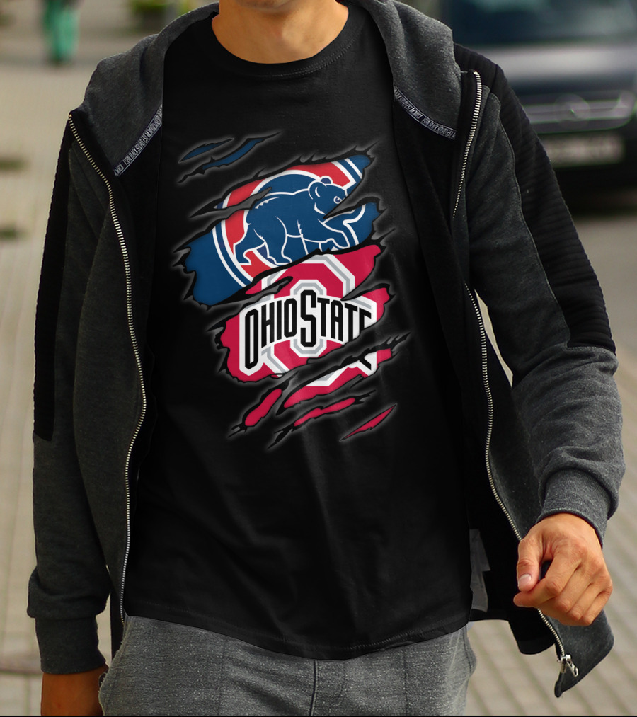 Cubs Ohio State Dual Logo Fusion T-Shirt