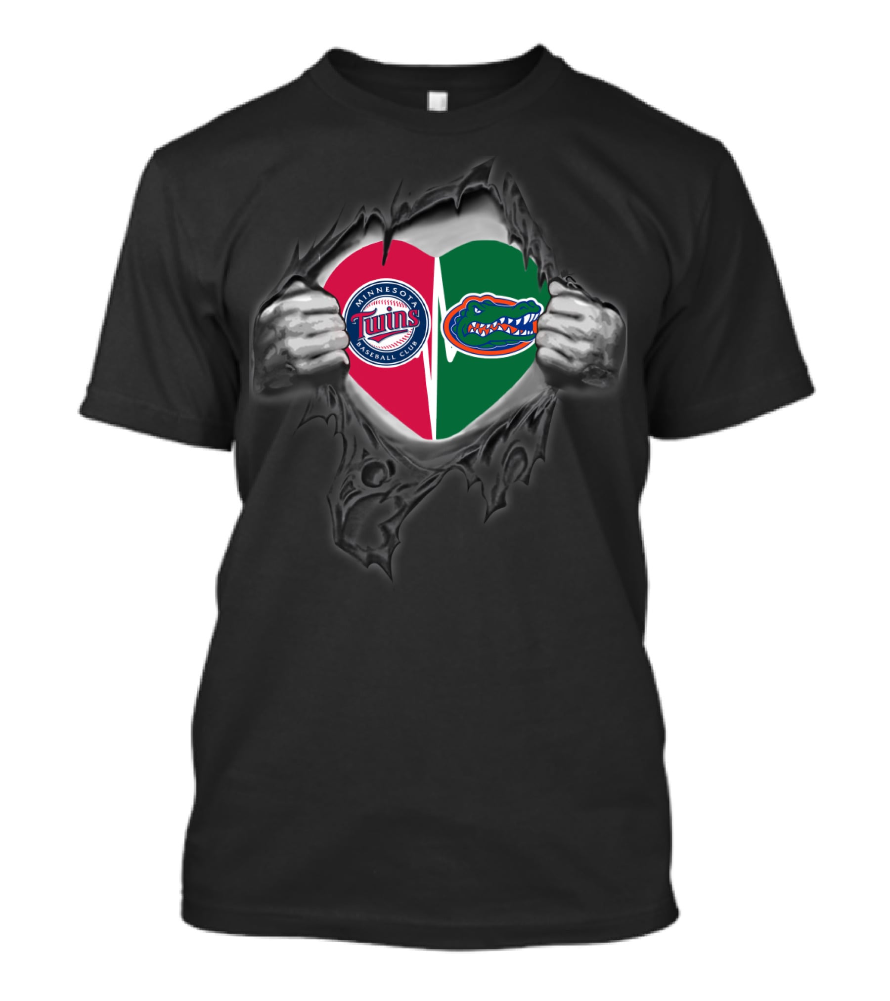 Minnesota Twins Baseball Florida Gators Heart T-Shirt