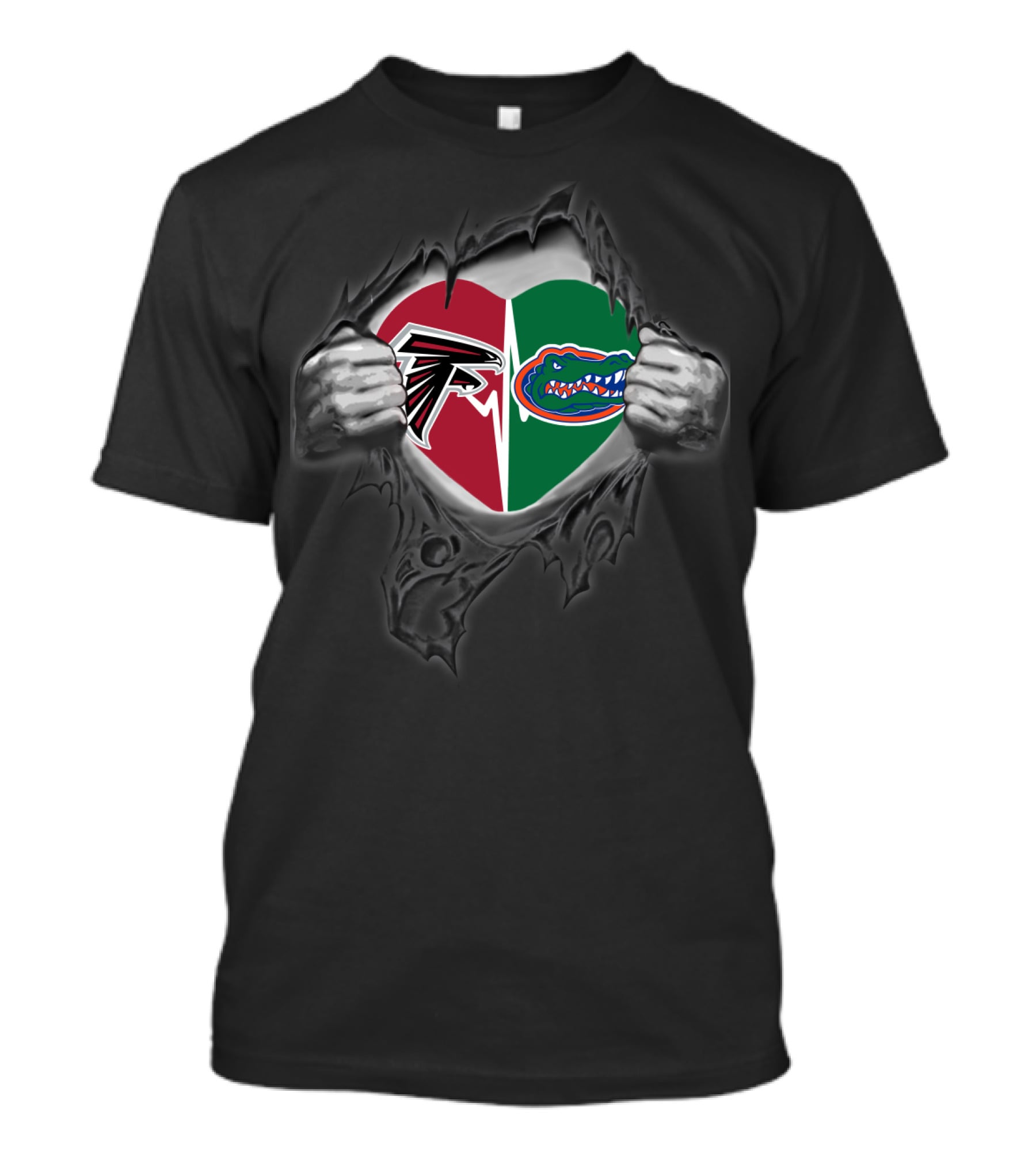 Falcons Split Heart Gators T-Shirt
