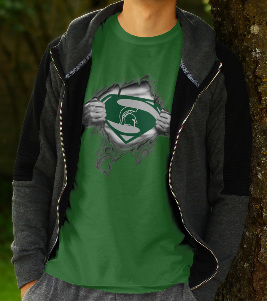 Spartans Super Man Shield Logo Tear-Away T-Shirt