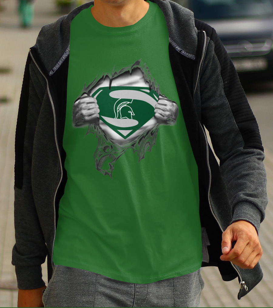 Spartans Super Man Shield Logo Tear-Away T-Shirt