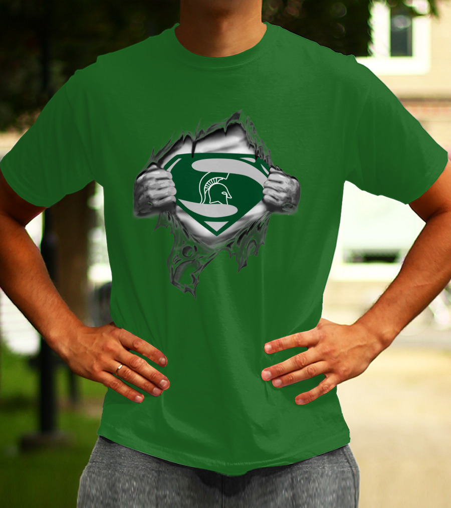Spartans Super Man Shield Logo Tear-Away T-Shirt