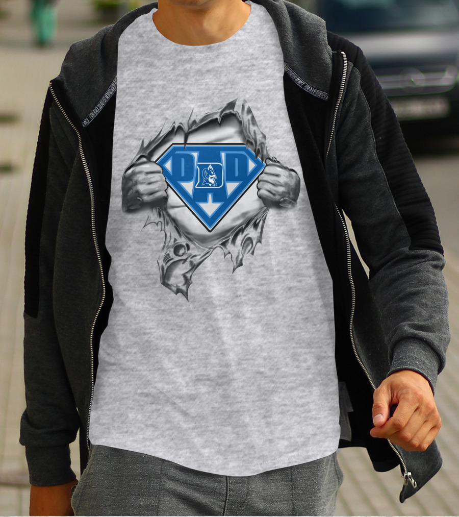 Duke Blue Devil Super Dad Emblem T-Shirt
