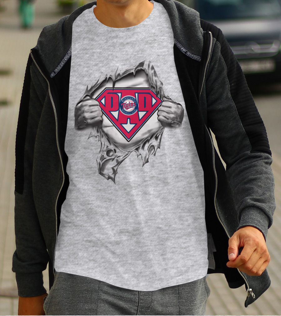 Minnesota Twins Dad Superhero T-Shirt