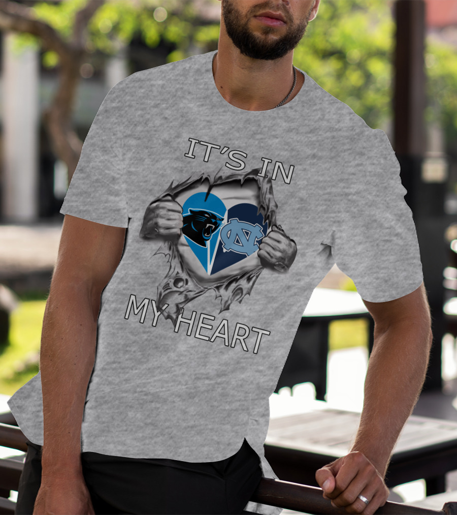 Panthers Tar Heels It's In My Heart T-Shirt