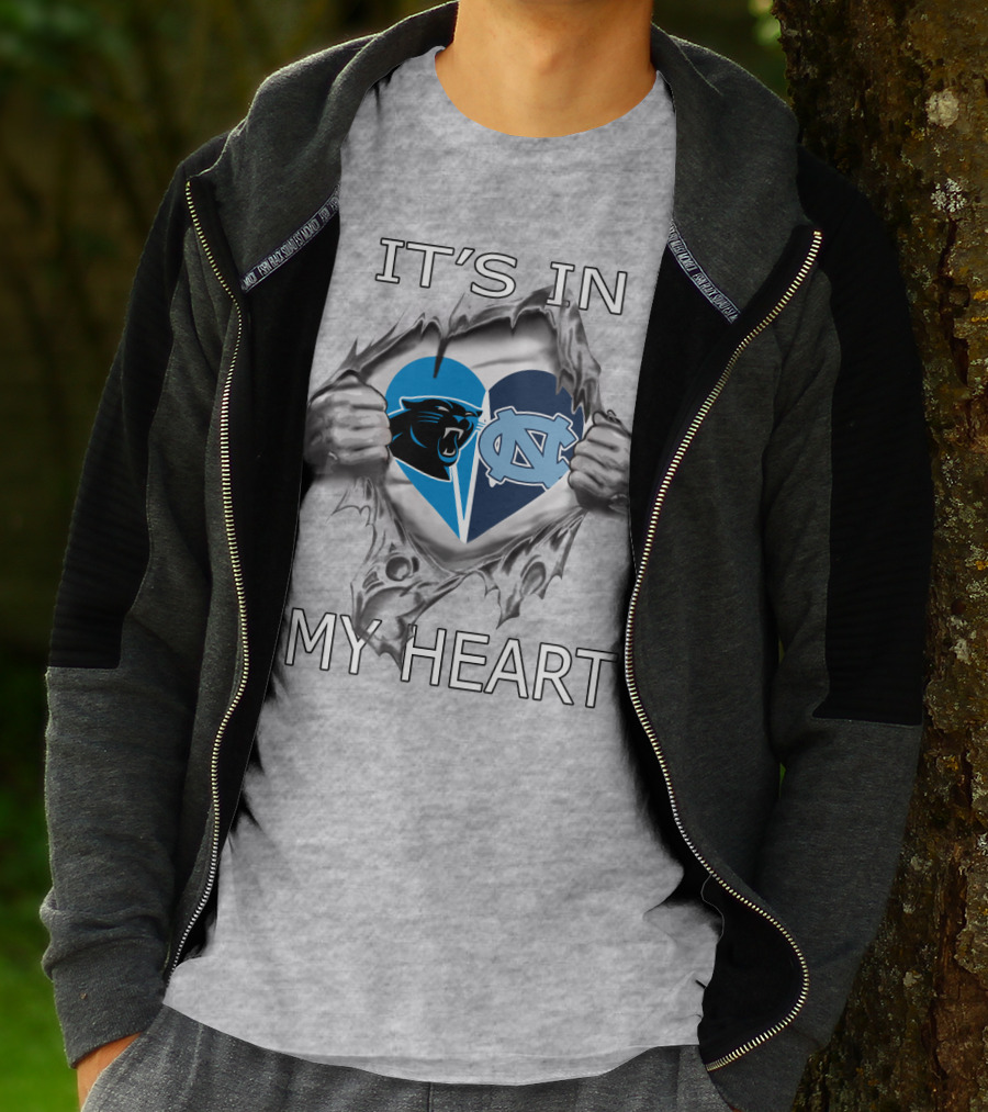 Panthers Tar Heels It's In My Heart T-Shirt