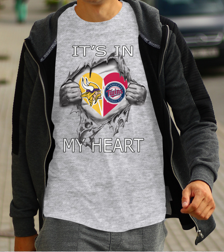 Vikings Minnesota Twins It’s In My Heart T-Shirt