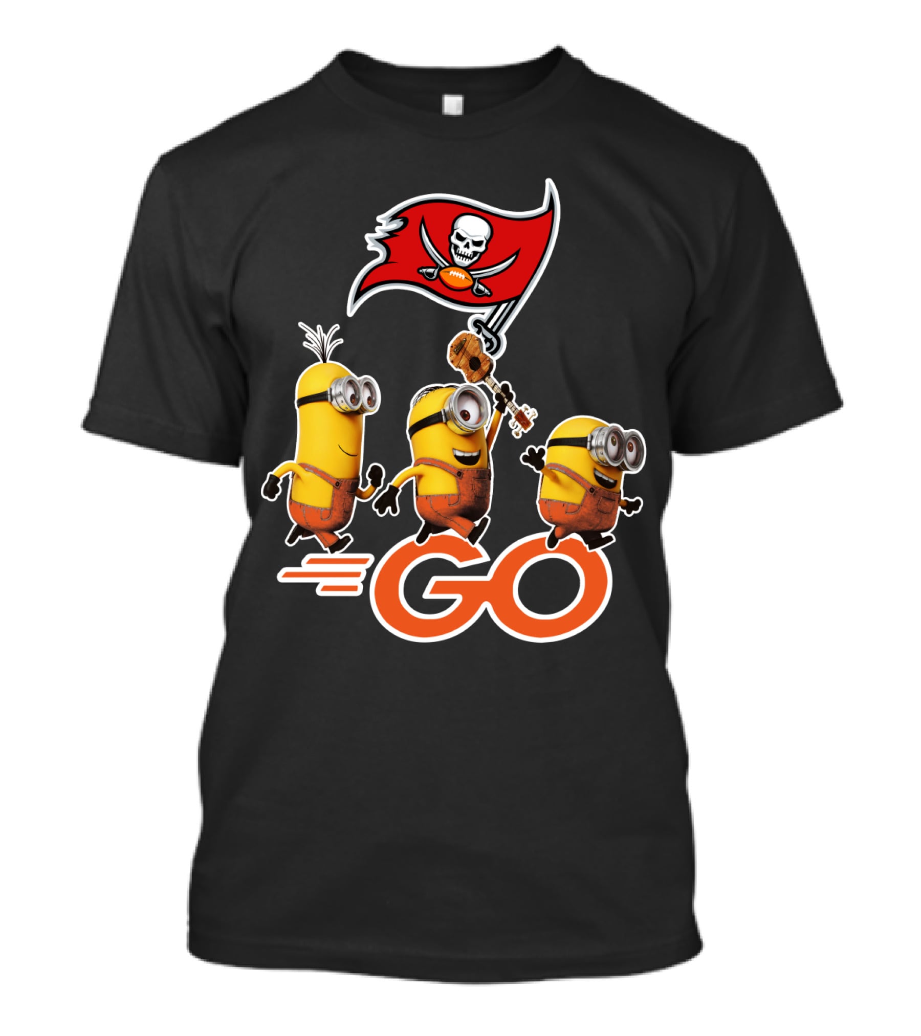 Buccaneers Minions GO Flag Football Skulls T-Shirt