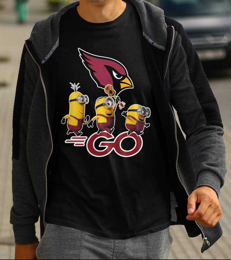 Cardinals Minions Go Football Fan Fun T-Shirt