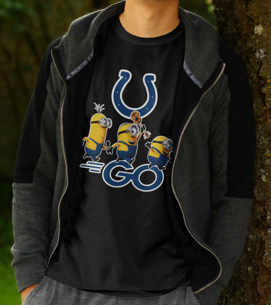 Minions Go Colts Football Fan Fun T-Shirt
