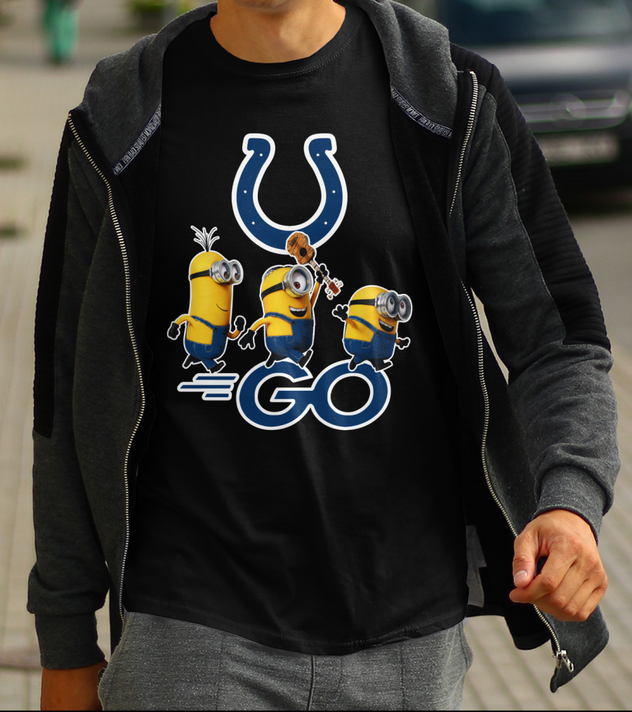 Minions Go Colts Football Fan Fun T-Shirt