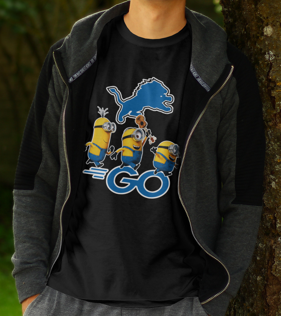 Detroit Lions Minions Go T-Shirt
